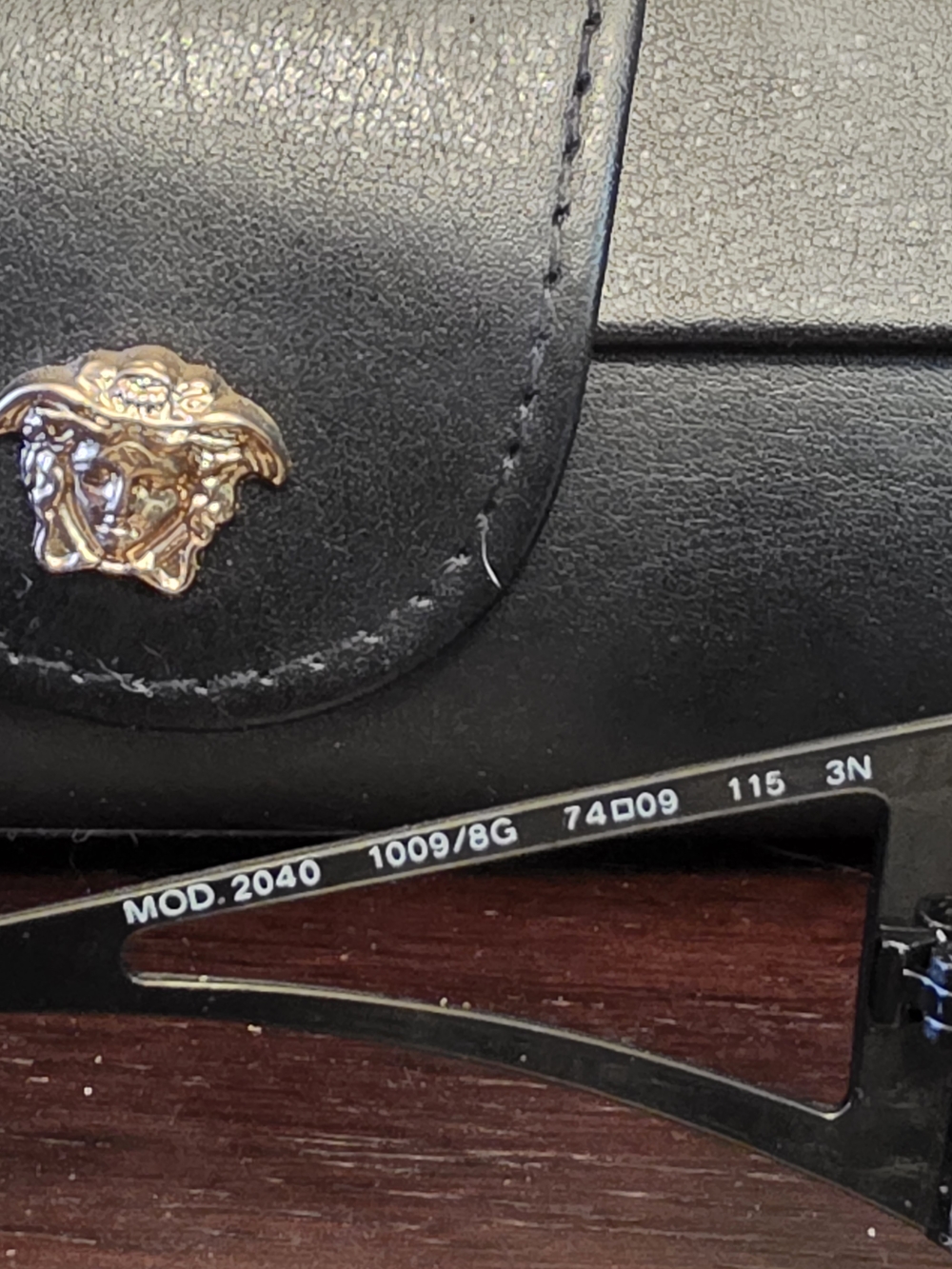 Versace Black Sunglasses with Gold Medusa Accent - Picture 5 of 6